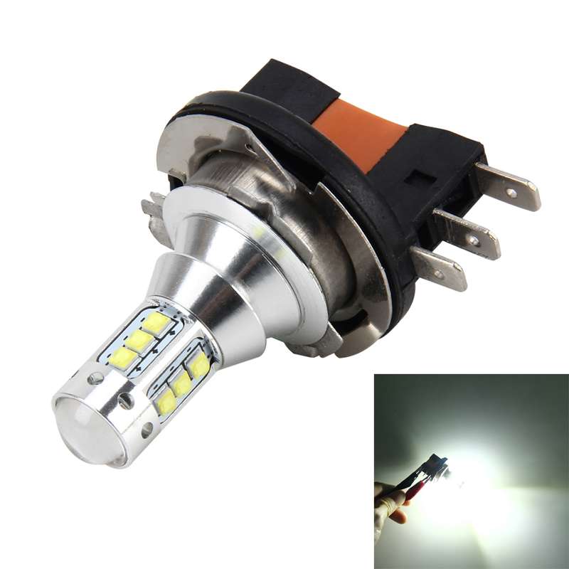 2 PCS H15 50W 500 LM 6000K Car Fog Light with 16 Lamps, DC 12V-24V(White Light)