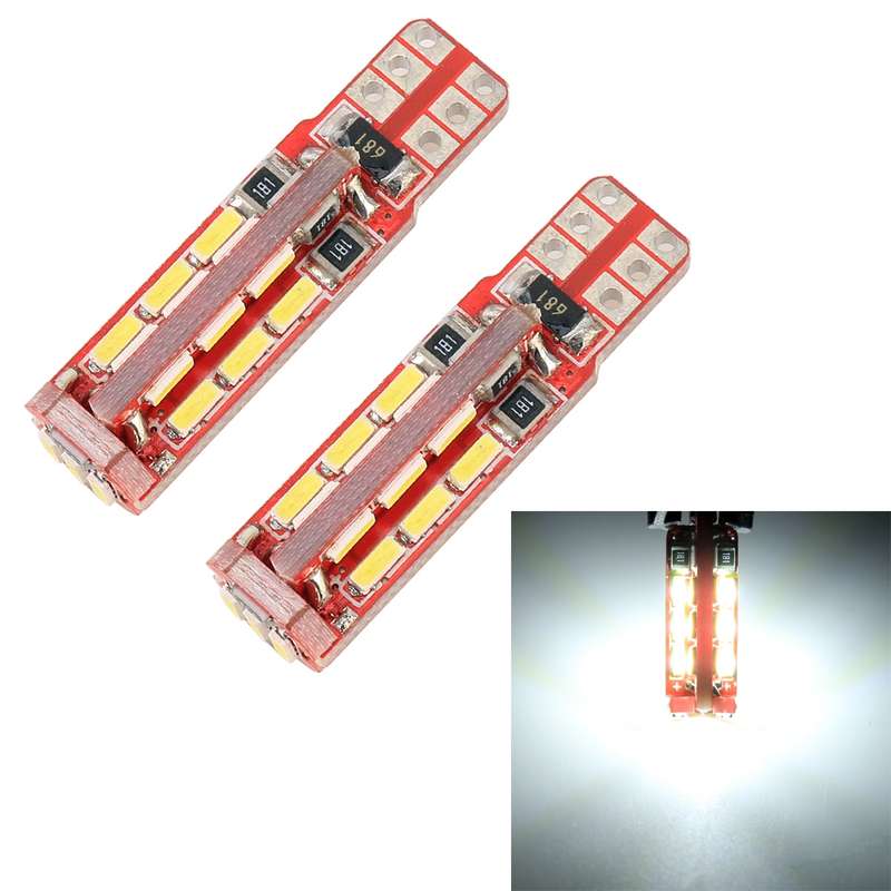 2 PCS T10 / W5W / 168 / 194 DC12V / 2.8W / 6000K / 200LM 27LEDs SMD-4014 Car Clearance Light(White L