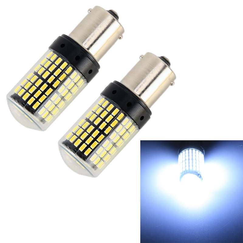 2 PCS 1156 / BA15S DC12V / 18W / 1080LM Car Auto Turn Lights with SMD-3014 Lamps (Red Light)