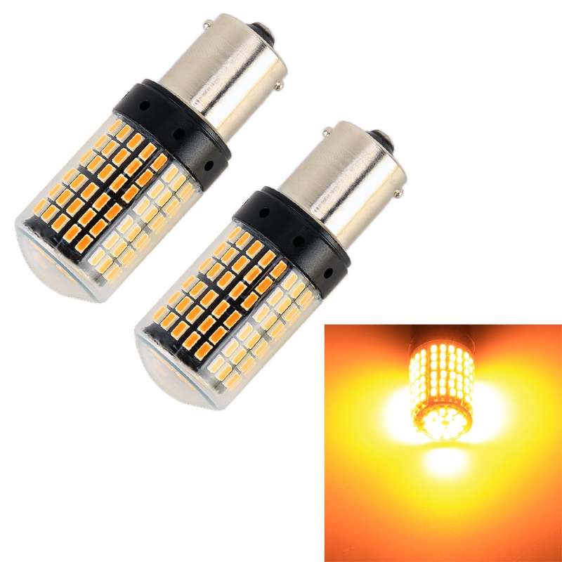 2 PCS 1156 / BA15S DC12V / 18W / 1080LM Car Auto Turn Lights with SMD-3014 Lamps (Red Light)