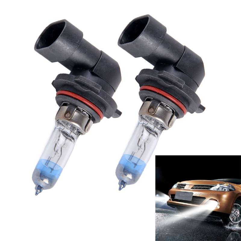 2 PCS 9006 Halogen Head Lamp 12V 55W 1700 LM 4300K Warm White Light