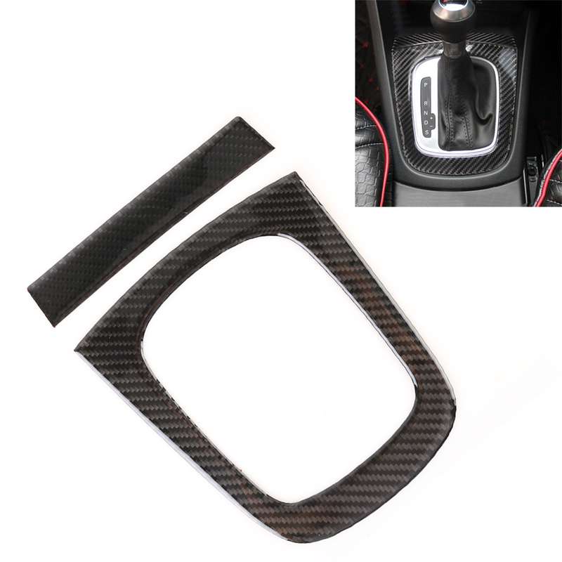 2 PCS Carbon Fibre Car Gear Panel Decorative Sticker for Audi Q3 2013-2018
