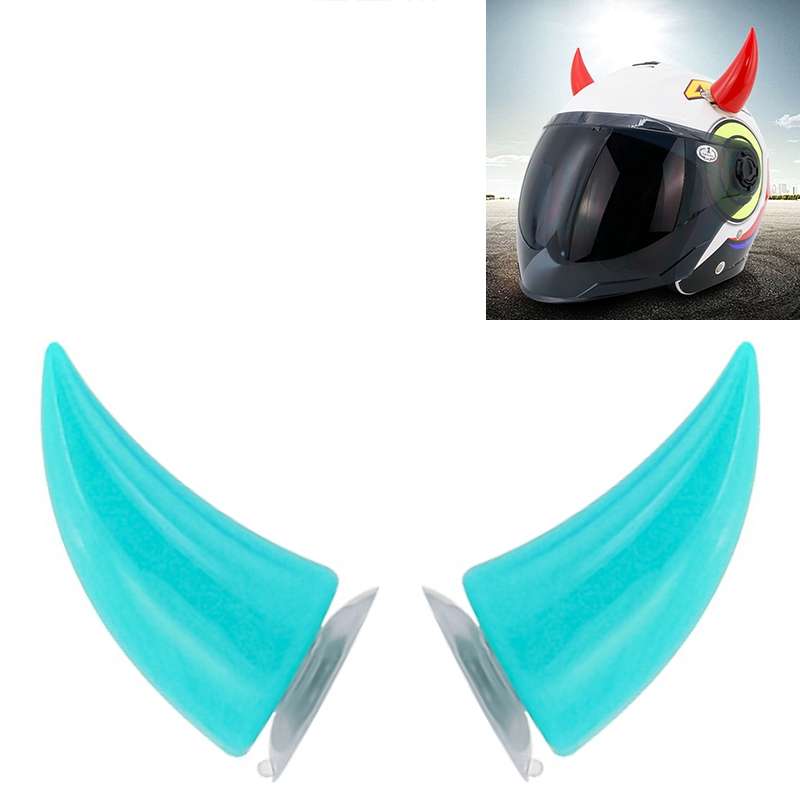 2 PCS Motorcycle Helmet Devil Decoration Motorbike Helmet Suction Cups Horns Decoration Headwear Suc