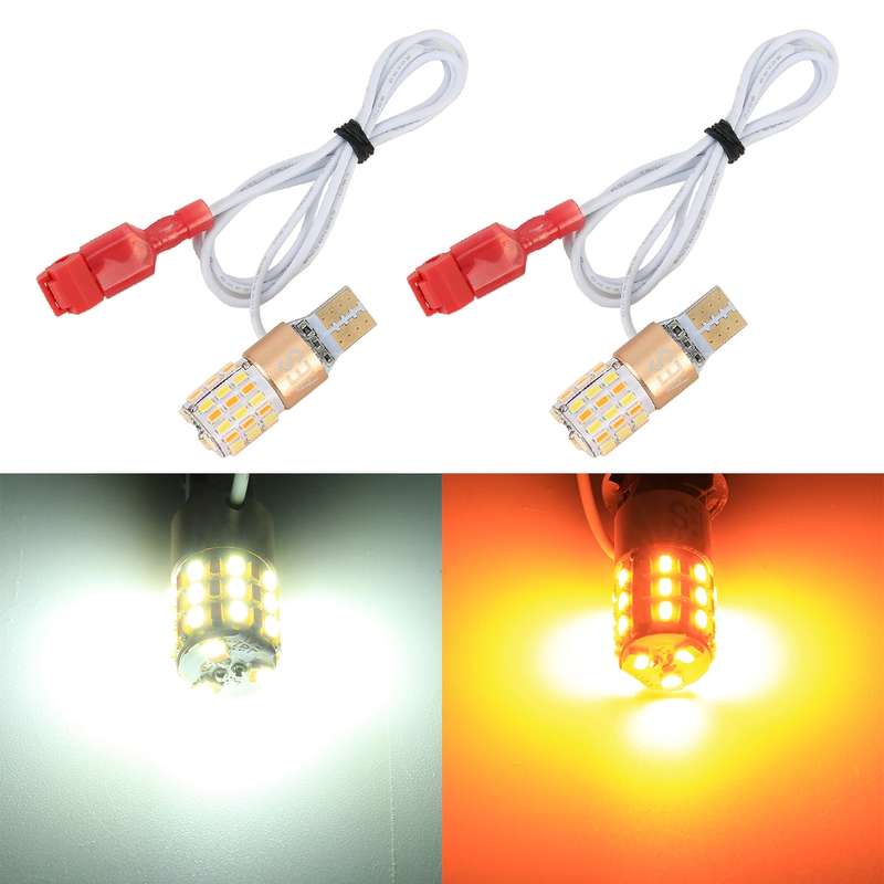2 PCS T10 DC12V / 2.2W / 6000K / 160LM Car Auto Turn Lights / Running Lights (Turn: Yellow Light; Ru