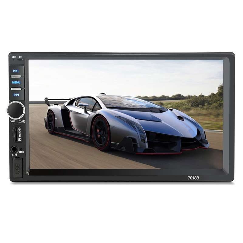 7018B 7.0 inch HD Touch Screen Dual DIN Car Radio Bluetooth Stereo MP3 / MP4 / MP5 Player with Remot