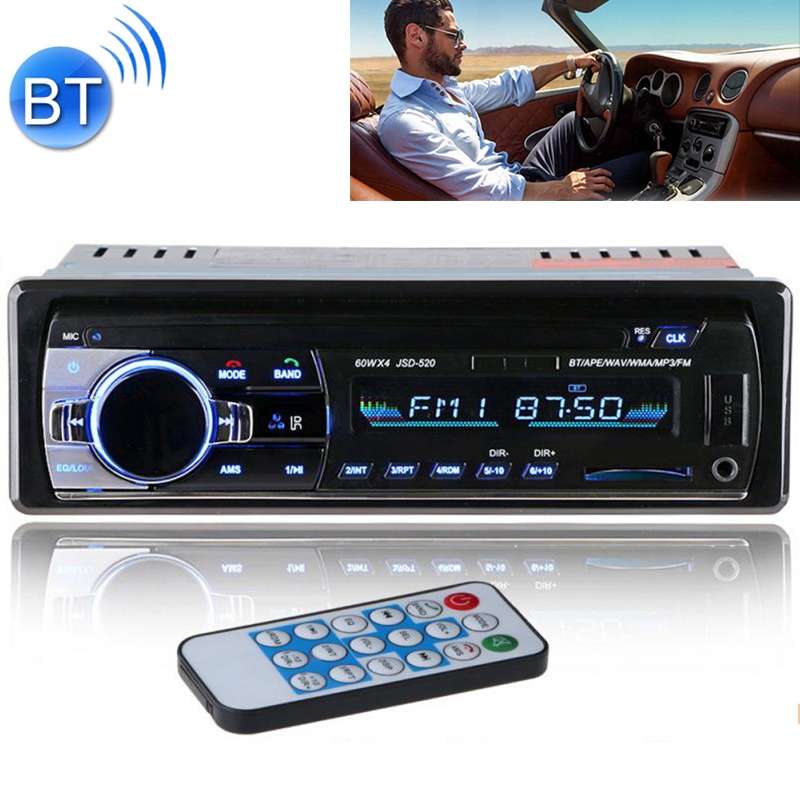 JSD-520 Car Stereo Radio MP3 Audio Player Support Bluetooth Hand-free Calling / FM / USB / SD, Ordin