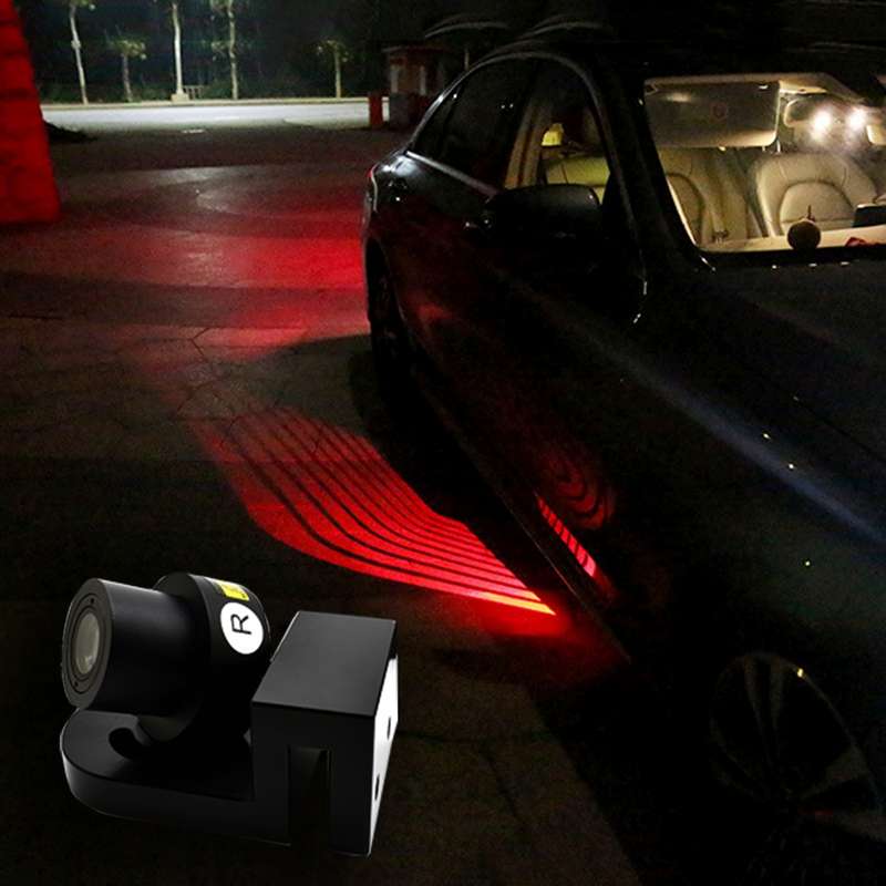 2 PCS DC 8-36V Ghost Shadow Courtesy Angel Wings Projection Lamp Car Door LED Welcome Lights(Blue Li