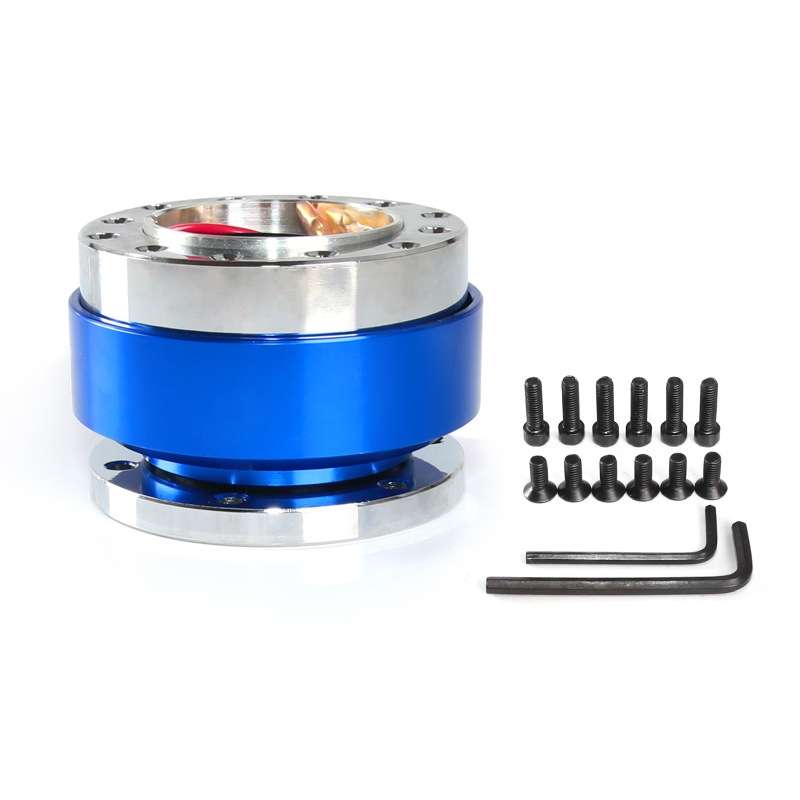 Universal 60mm Car Steering Wheel Quick Release HUB Racing Adapter Snap Off Boss Kit(Black)
