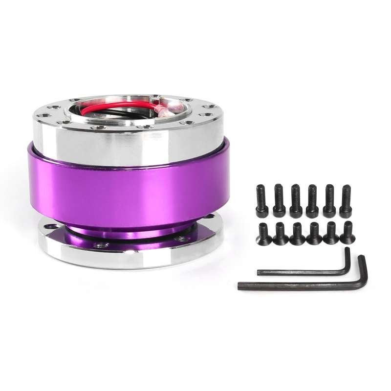 Universal 60mm Car Steering Wheel Quick Release HUB Racing Adapter Snap Off Boss Kit(Black)