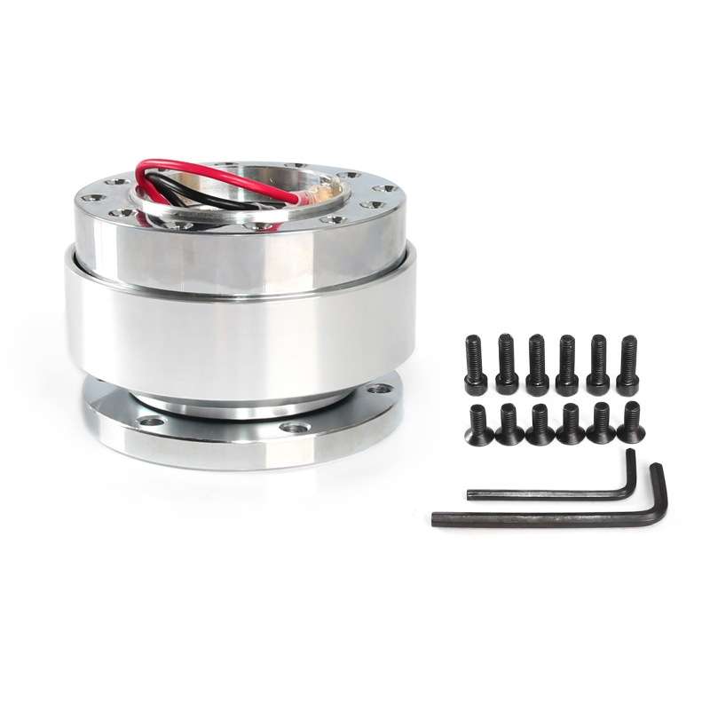 Universal 60mm Car Steering Wheel Quick Release HUB Racing Adapter Snap Off Boss Kit(Black)