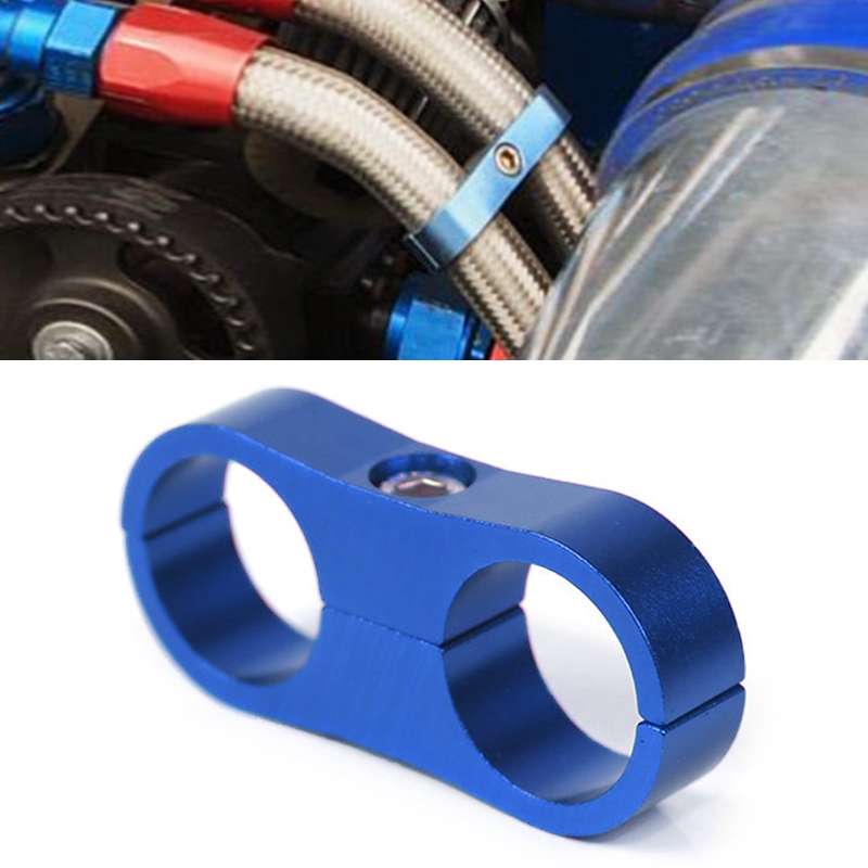 AN10 Automotive 2-hole High Pressure Tubing Fixing Clip Car Tubing Clamp Aluminum Alloy Clip Tubing
