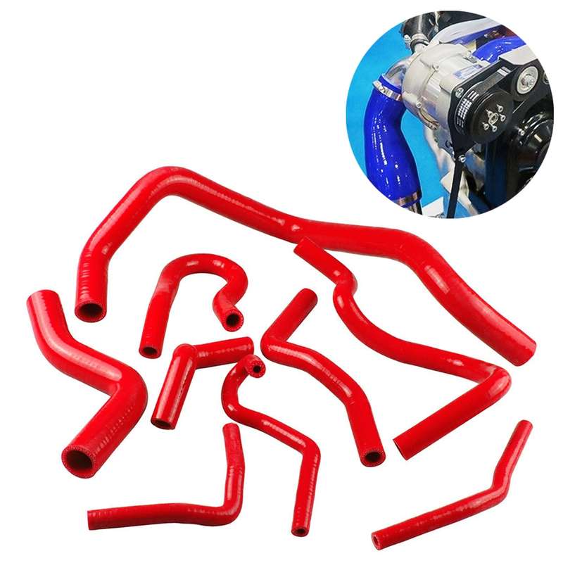 9 PCS Auto Silicone Radiator Hose Kit for Honda Civic D15 D16 EG EK 1992-2000(Black)