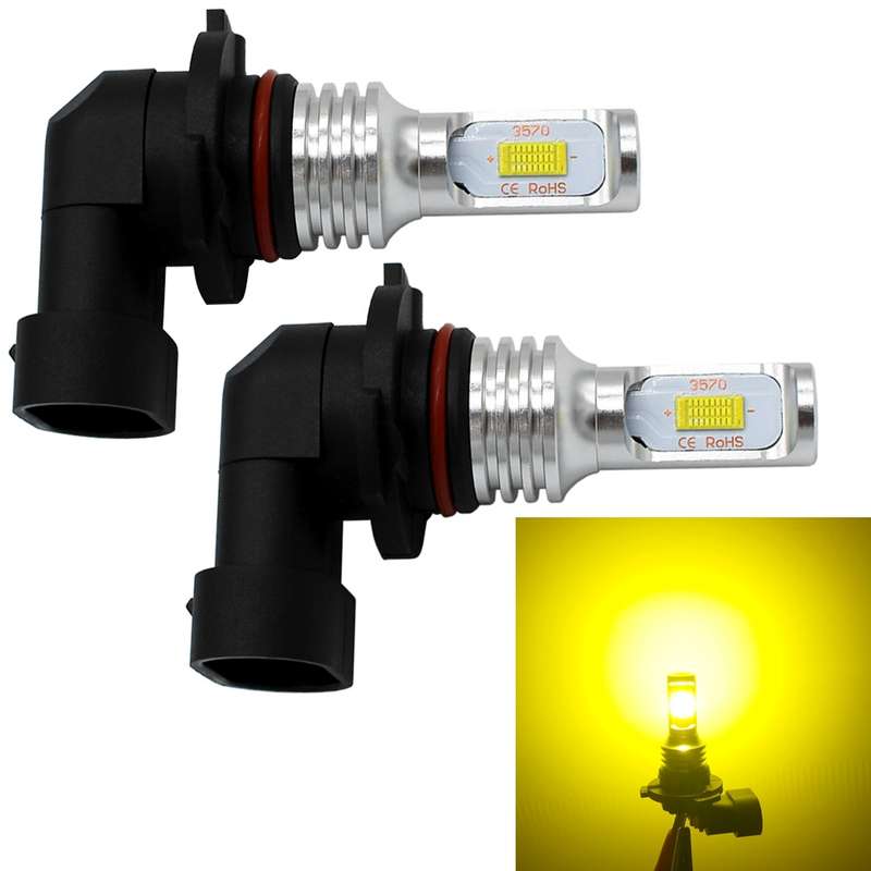 2 PCS 9005 HB3 72W 1000LM 6000-6500K Super Bright White Light Car Fog LED Bulbs, DC 12-24V (Yellow L