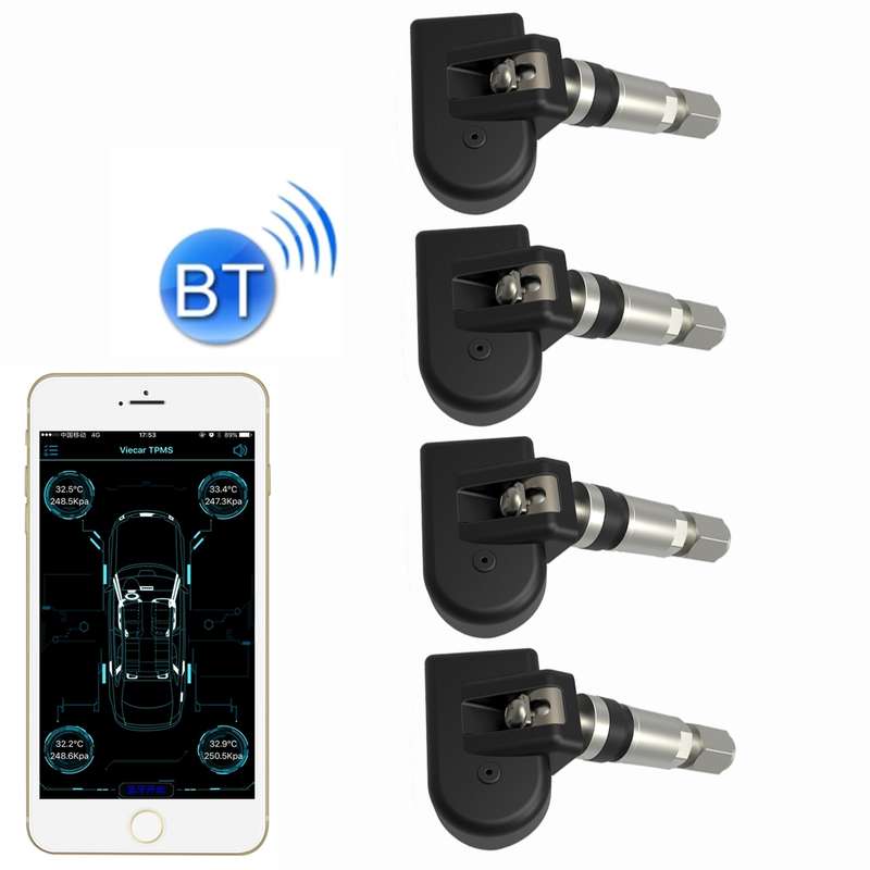 VC601 TPMS 4 Built-in Sensors Tire Pressure Monitoring Alarming System Diagnostic-tool with Bluetoot