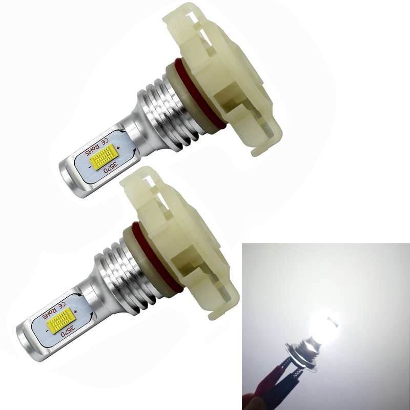 2 PCS H16(EU) 72W 1000LM 6000-6500K Super Bright White Light Car Fog LED Bulbs, DC 12-24V(White Ligh