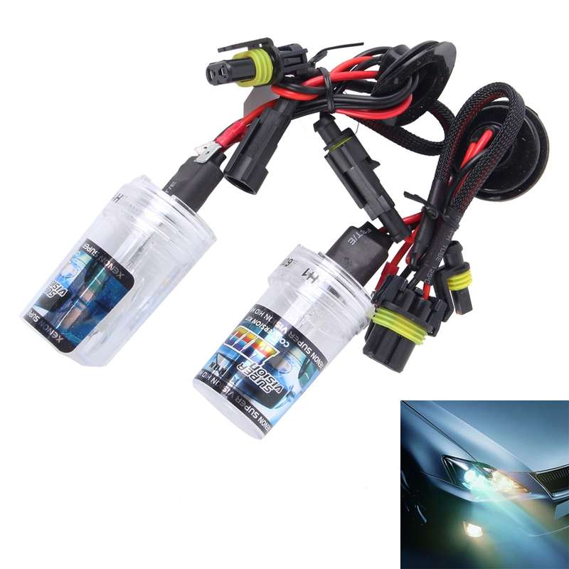 2PCS DC12V 35W H1 2800 LM HID Xenon Light Single Beam Super Vision Waterproof Head Lamp, Color Tempe