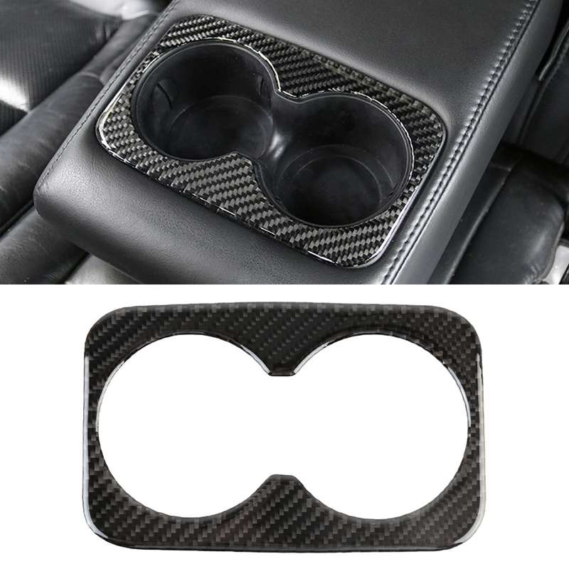 Car Water Cup Carbon Fiber Decorative Sticker for Jeep Grand Cherokee 2011-2018