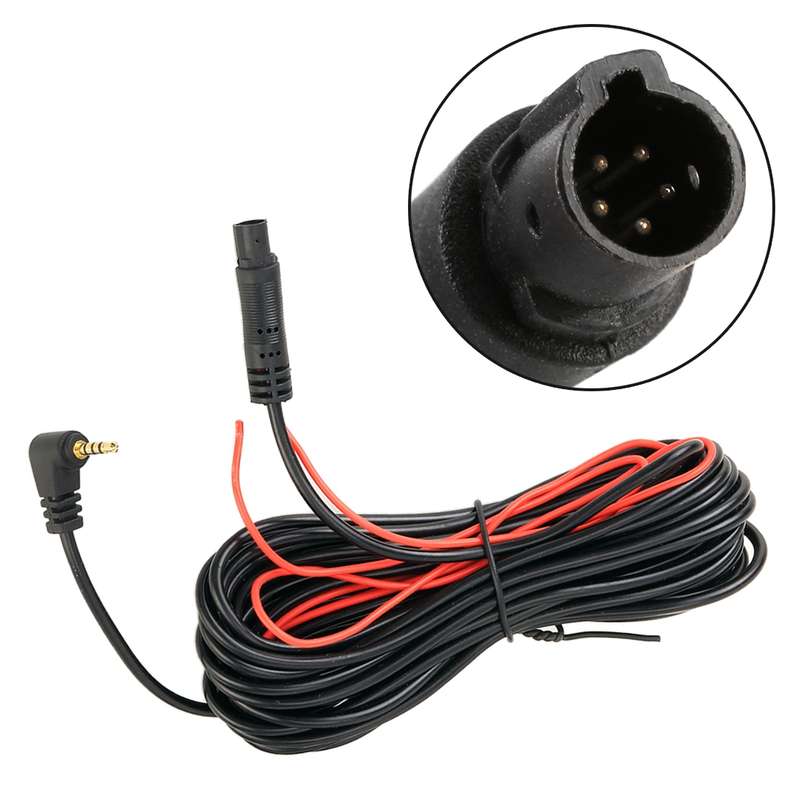 5.5m Universal Car 5P Reversing Camera Extension Cord Rearview Mirror Vehicle Traveling Data Recorde