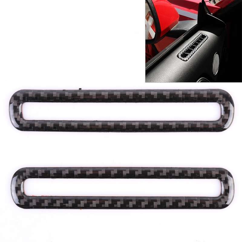2 PCS Car Door Outlet Decorative Sticker Air Vent Moulding Trim Decorative Strip for Ford Mustang 20