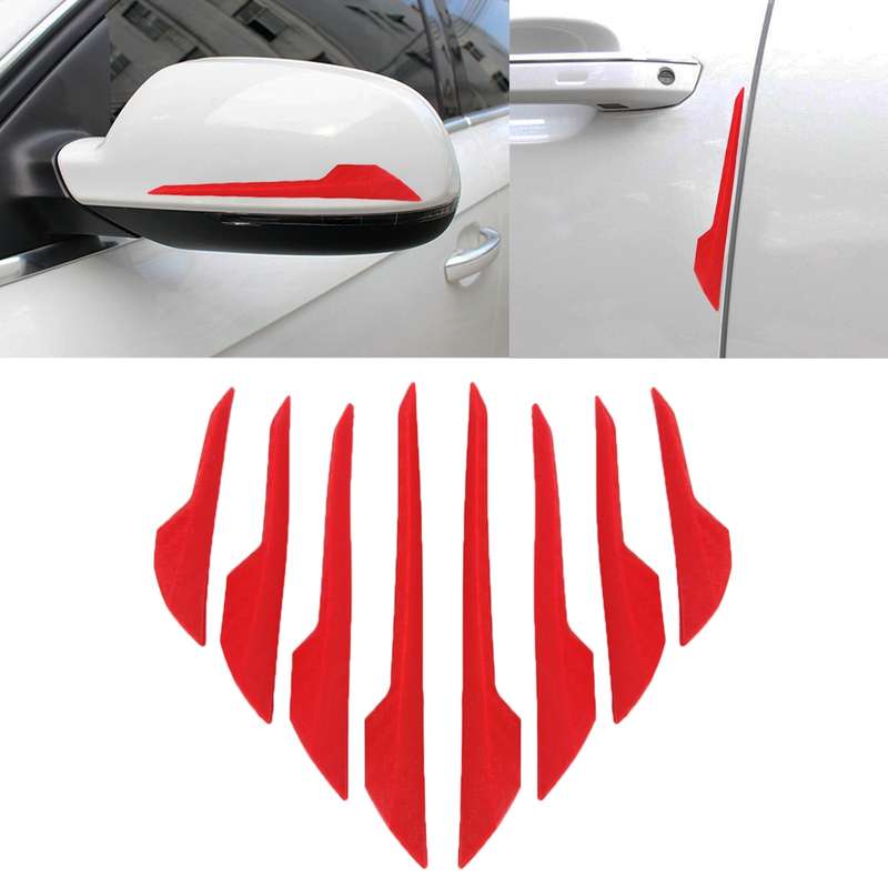 8 PCS Car Vehicle Door Side Guard Anti Crash Strip Exterior Avoid Bumps Collsion Impact Protector St