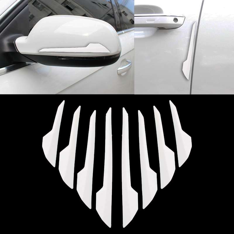 8 PCS Car Vehicle Door Side Guard Anti Crash Strip Exterior Avoid Bumps Collsion Impact Protector St