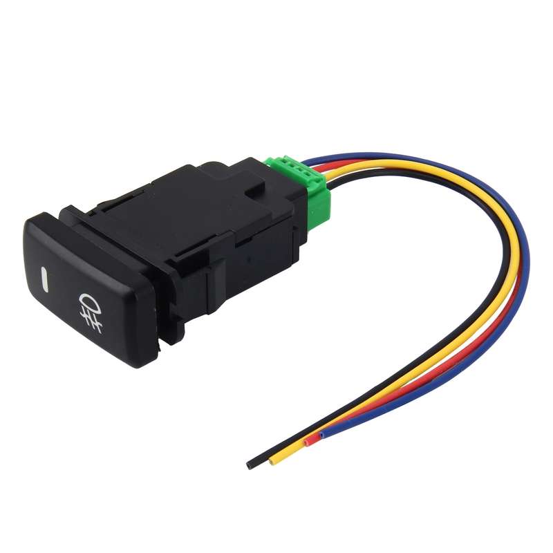 Car Fog Light Lamp Indicator 5 PIN On and Off Button Switch Control 4 Cable Auto Car Fog Light 5 Pin