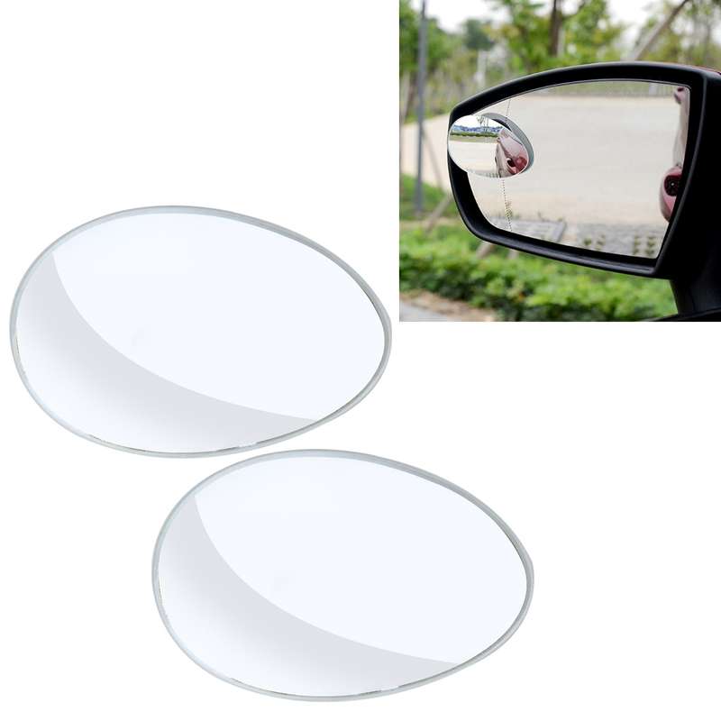 3R-055 2 PCS Car Truck Oval Blind Spot Rear View Wide Angle Mirror Blind Spot Mirror 360 Degree Adju