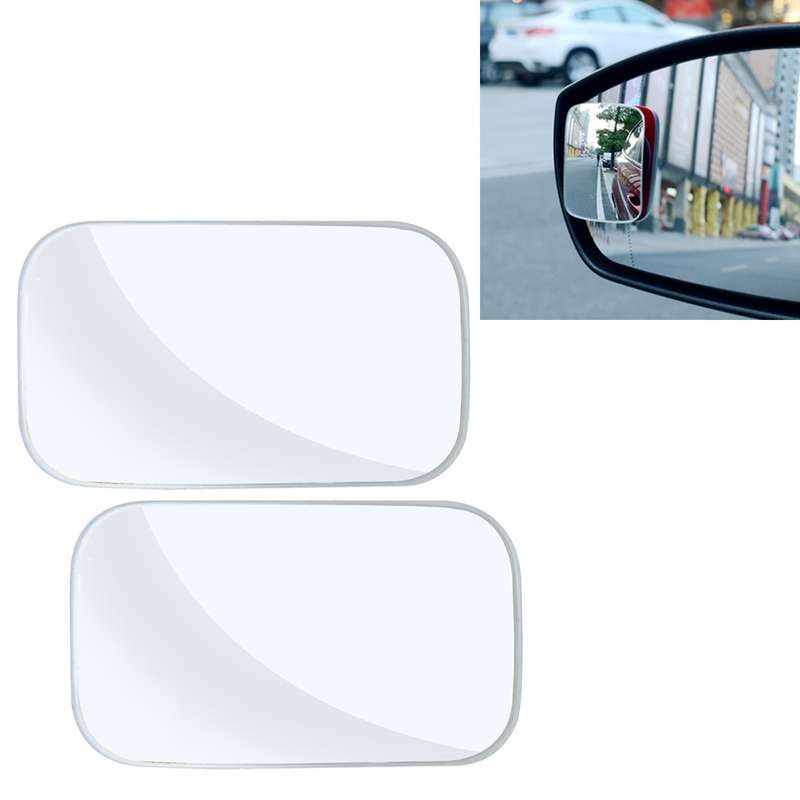 3R-054 2 PCS Car Truck Square Blind Spot Rear View Wide Angle Mirror Blind Spot Mirror 360 Degree Ad