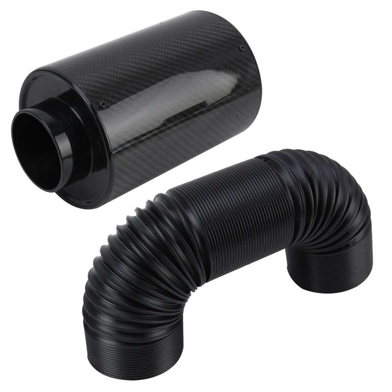 Universal Air Intakes Short Cold Racing Aluminium Air Intake Pipe Hose High Flow Cold Air Extension