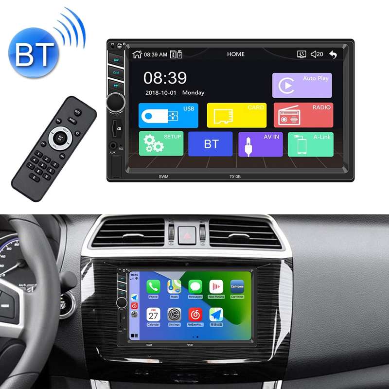 7013B HD 7 inch Car Radio Receiver MP5 Player, Support FM & Bluetooth & TF Card & Phone Link & Wired