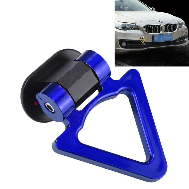 Car Truck Bumper Triangle Tow Hook Adhesive Decal Sticker Exterior Decoration(Black)