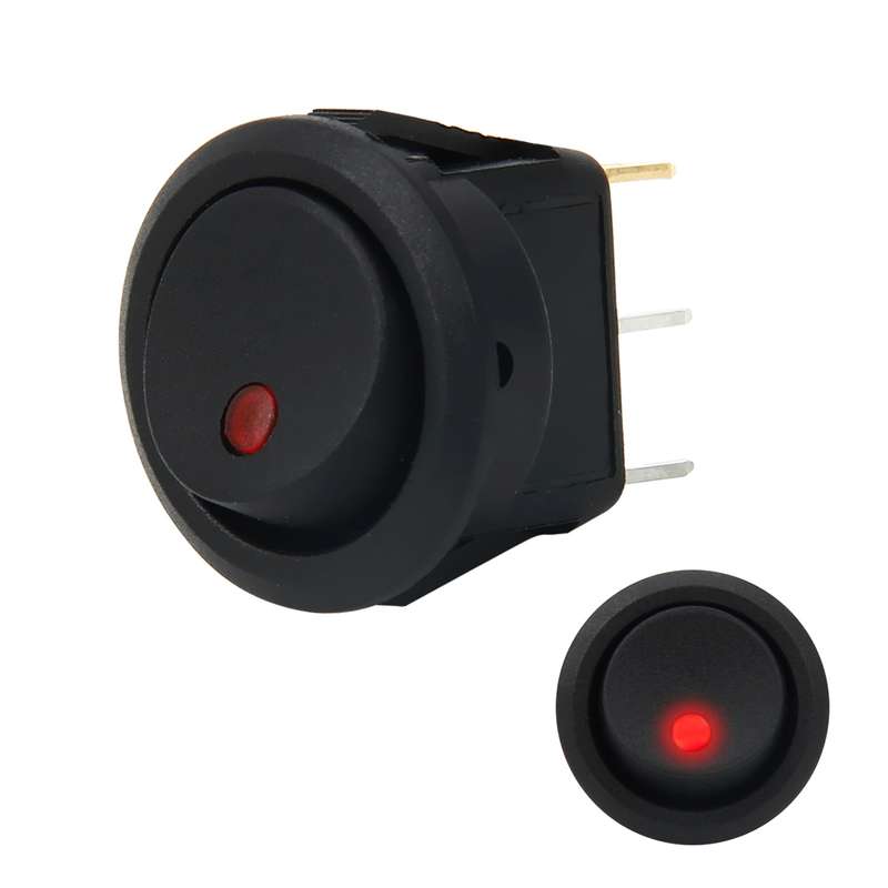 20 Amp 12 Volt Triple Plugs LED ON OFF Rocker Power Switch (Blue Light)
