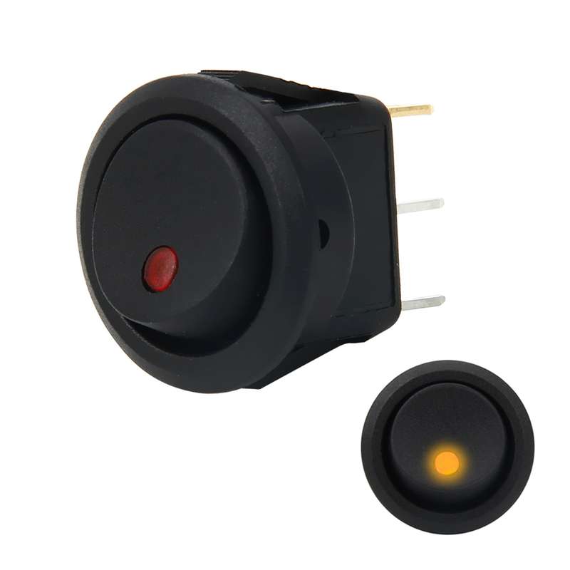 20 Amp 12 Volt Triple Plugs LED ON OFF Rocker Power Switch (Blue Light)