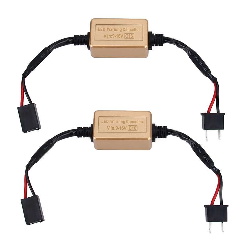 2 PCS H7 LED Headlight Canbus Error Free Computer Warning Canceller Resistor Decoders Anti-Flicker C