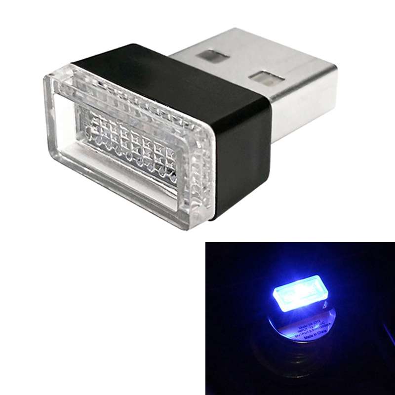 Universal PC Car USB LED Atmosphere Lights Emergency Lighting Decorative Lamp(Ice Blue Light)