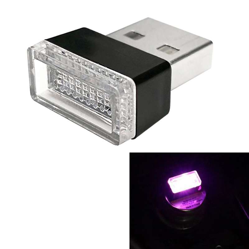 Universal PC Car USB LED Atmosphere Lights Emergency Lighting Decorative Lamp(Ice Blue Light)