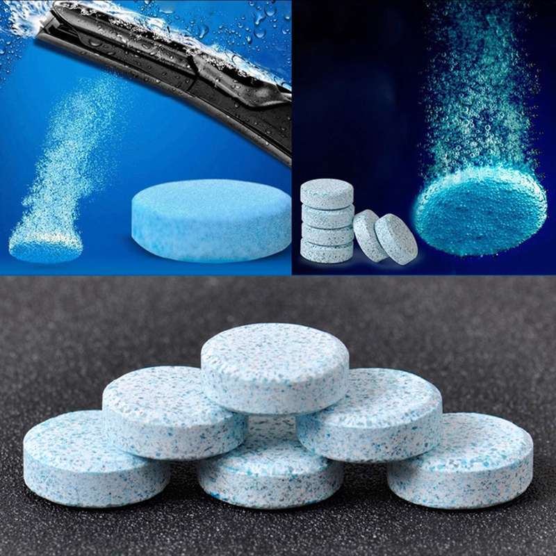 12 PCS Car Solid Wiper Fine Auto Window Cleaning Windshield Glass Cleaner Washer Tablets(1 PCS=4L Wa