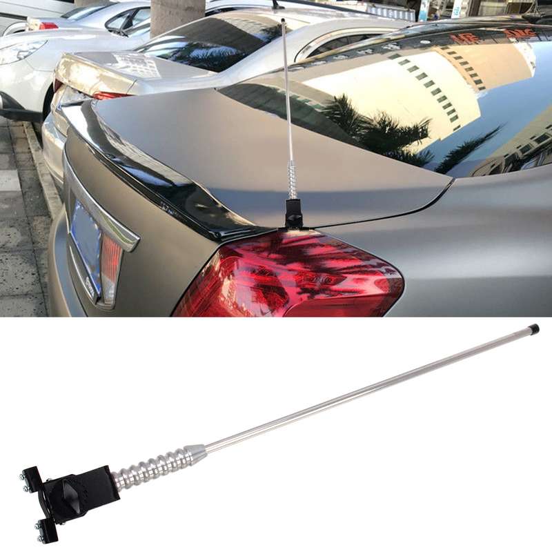 PS-411 Universal Car Auto Modified Decoration Extensile Aerial Glass-mount Cellular Antenna(Black)