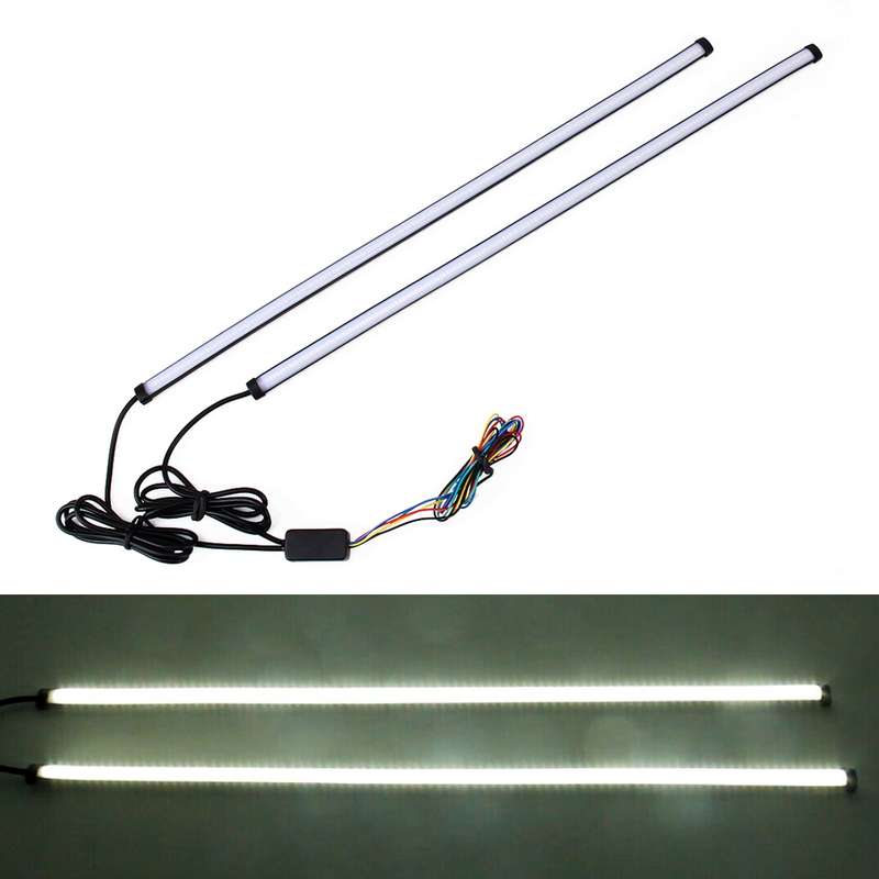 45cm 12W 3014-SMD LED 720LM Car Bulb Turn Signal Auto Reverse Lamp Daytime Running Light Source (Whi