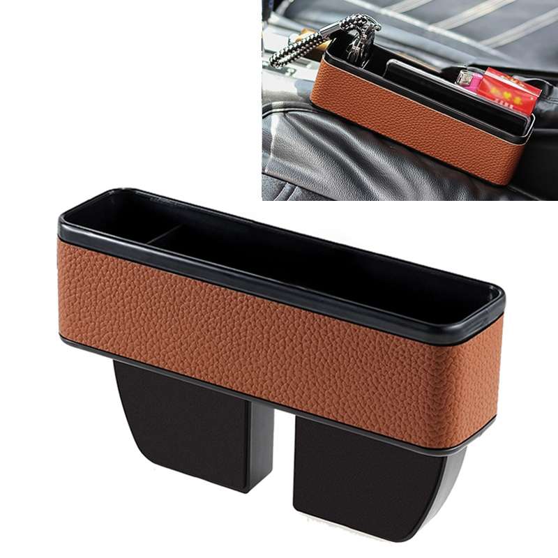 Universal Car Multi-functional Console Side Pocket Seat Gap Side Storage Box(Black)