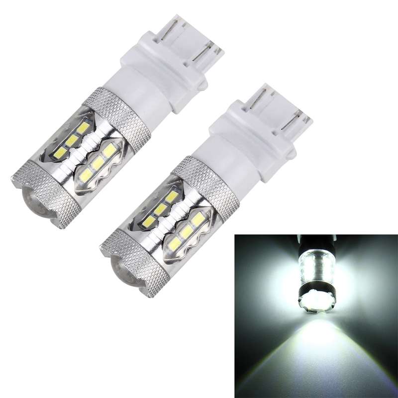 2 PCS T25 / 3156 5W 250LM 6000K Car Auto Turn Light Reversing Lights 16LEDs SMD-2835 Lamps, DC 12V(W