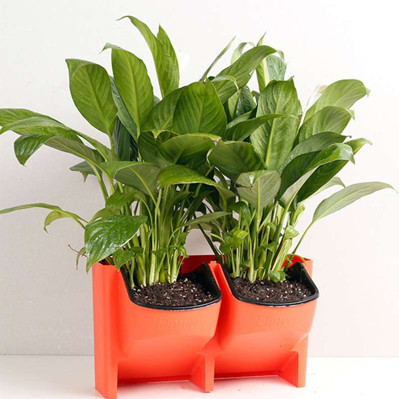 PP Planter Flower Pot Wall Hanging Garden Hanging Stackable Garden Supplies(White)