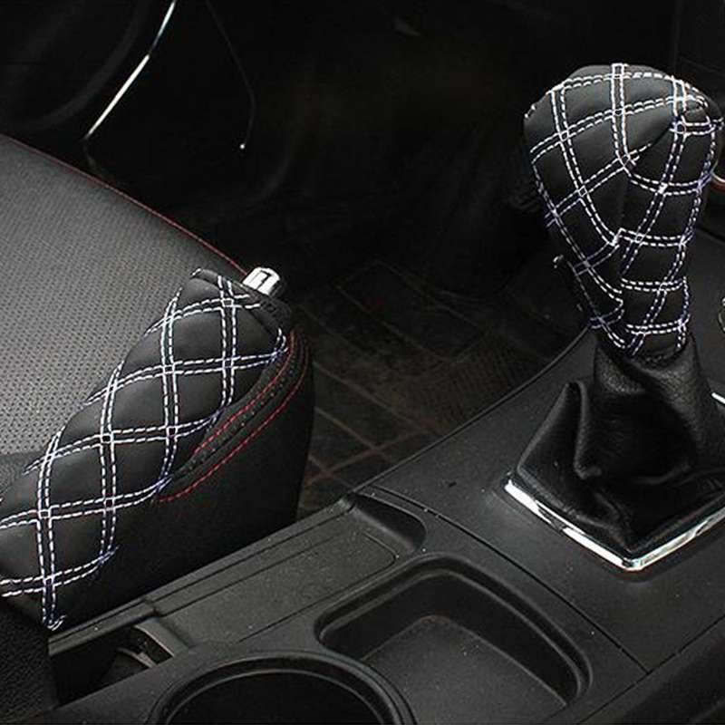 2 PCS Car Hand Brake Cover Shift Knob Gear Stick Cushion Sets Cover Car Accessory Interior Decoratio