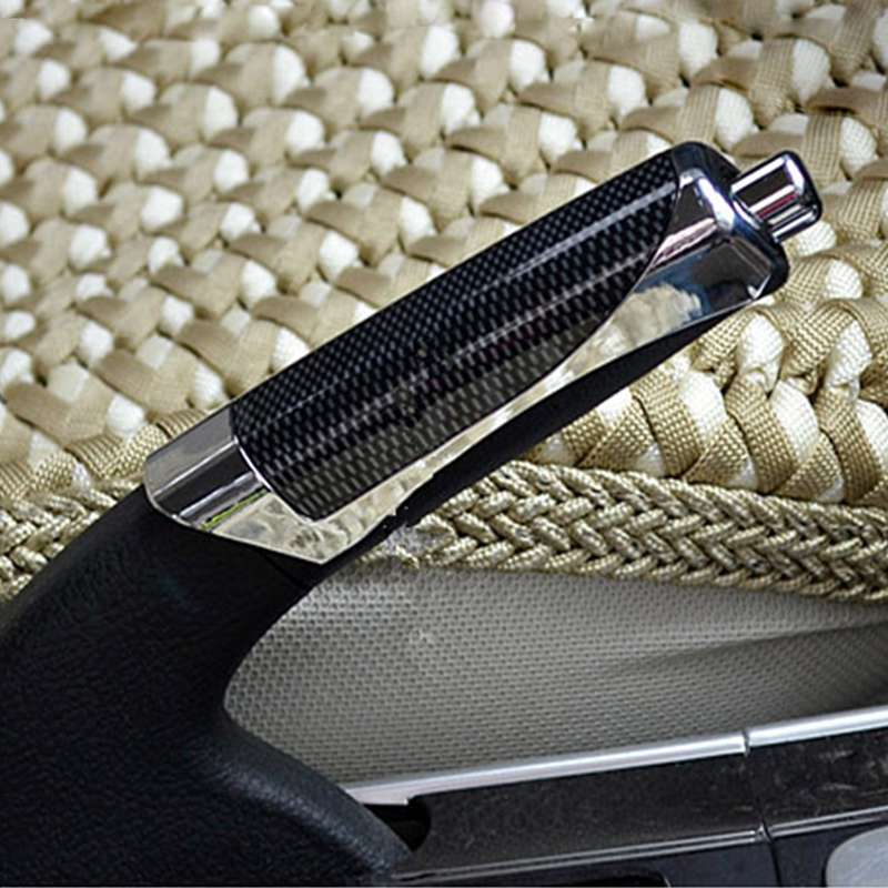 SHUNWEI SD-2002 Car Auto Universal Carbon Fiber Plastic Anti Slip Parking Hand Brake Cover Case Slee