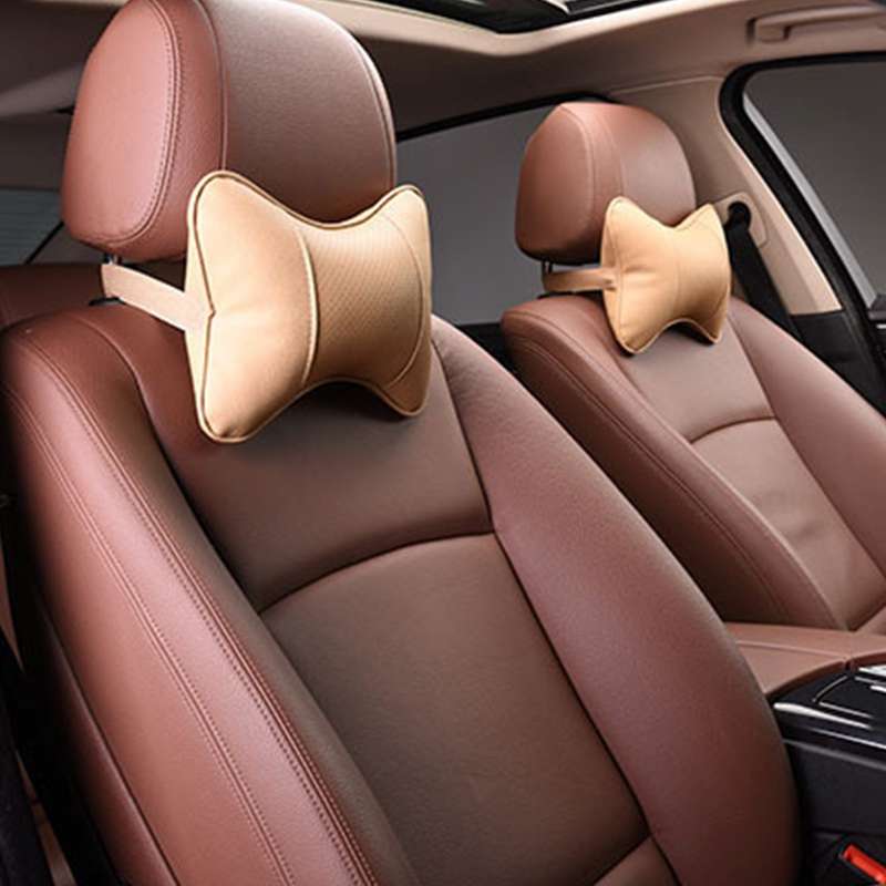 2 PCS MLC-06 Car Neck Pillow Soft Version Lovely Breathe Car Auto Head Neck Rest Cushion Headrest Pi