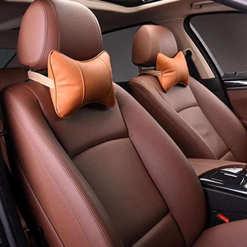 2 PCS MLC-06 Car Neck Pillow Soft Version Lovely Breathe Car Auto Head Neck Rest Cushion Headrest Pi