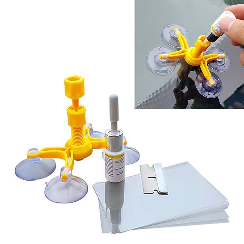 Professional Windscreen Repair Tool Paintless Dent Removal Car Window Windshield Repair Kit Chip Cra