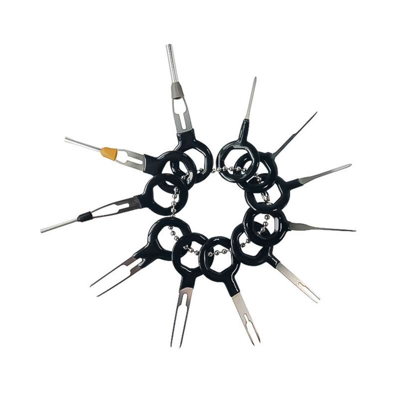 11 PCS Auto Car Plug Circuit Board Wire Harness Terminal Extraction Pick Connector Crimp Pin Back Ne