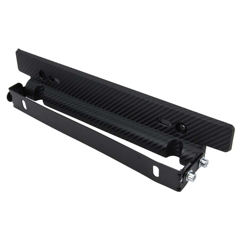 Car License Double Adjust Carbon Number Plate Adjustable Carbon Lead Plate Frame Holder Universal Li