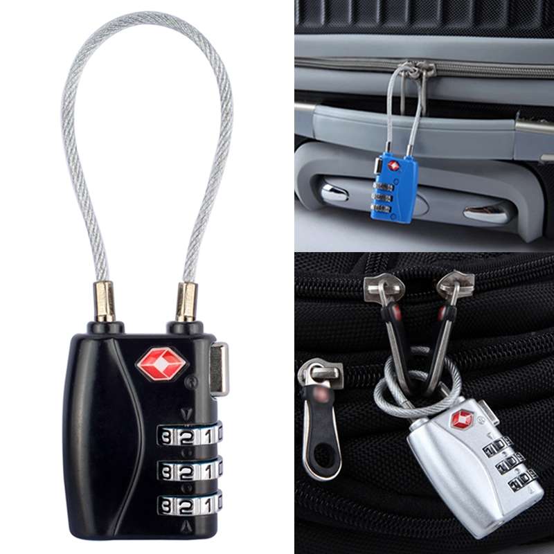 JASIT TSA719 Zinc Alloy 3-Digit Password TSA Lock Travel Luggage Padlock(Blue)